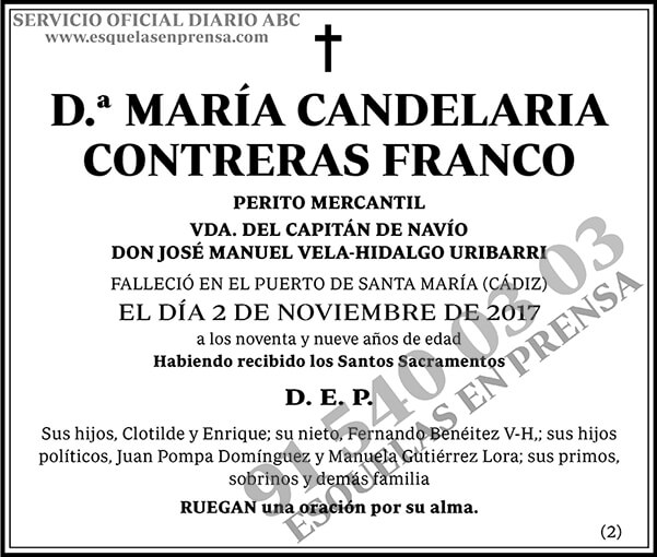 María Candelaria Contreras Franco